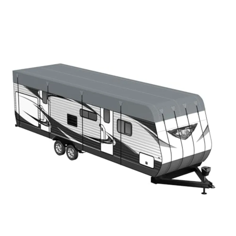 Camper Trailer RV Roof Cover for Utility Travel Class A/B/C Pop Up, Heavy Duty Waterproof Tarp in Gray, 34.4 FT x 12.5 FT, Sun
Camper Trailer RV Roof Cover for Utility Travel Class A/B/C Pop Up, Heavy Duty Waterproof Tarp in Gray, 34.4 FT x 12.5 FT, Sun