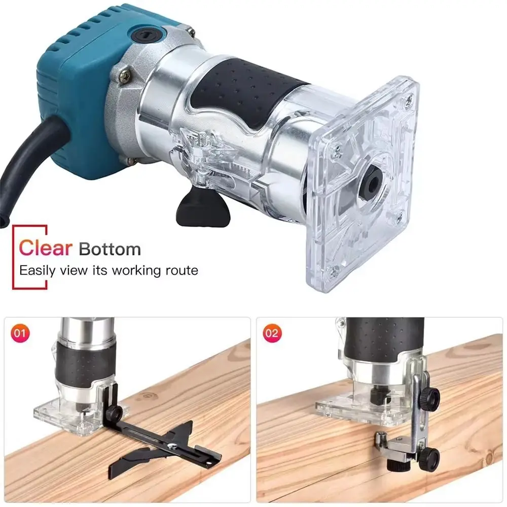 30000RPM Electric Trimming Machine 800W Manual Engraving Wood Edge Router Trimmer US/EU Plug Woodworking
30000RPM Electric Trimming Machine 800W Manual Engraving Wood Edge Router Trimmer US/EU Plug Woodworking