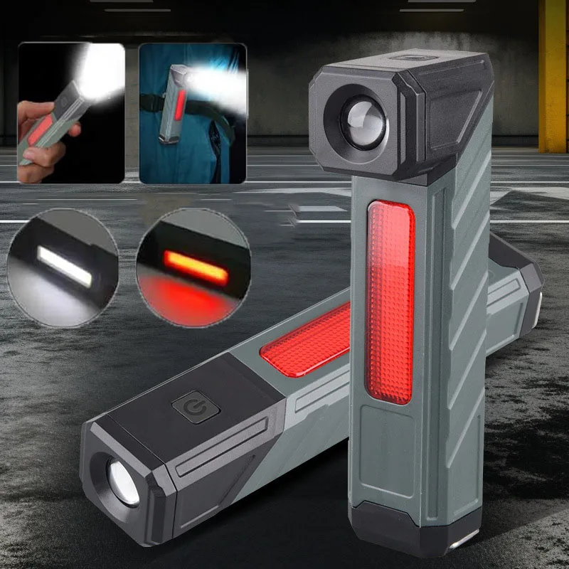 Portable Work Light COB LED Rechargeable Flashlight 90° Rotatable Mini Torch Lamp Magnetic For Camping Repair Emergency Lights
Portable Work Light COB LED Rechargeable Flashlight 90° Rotatable Mini Torch Lamp Magnetic For Camping Repair Emergency Lights