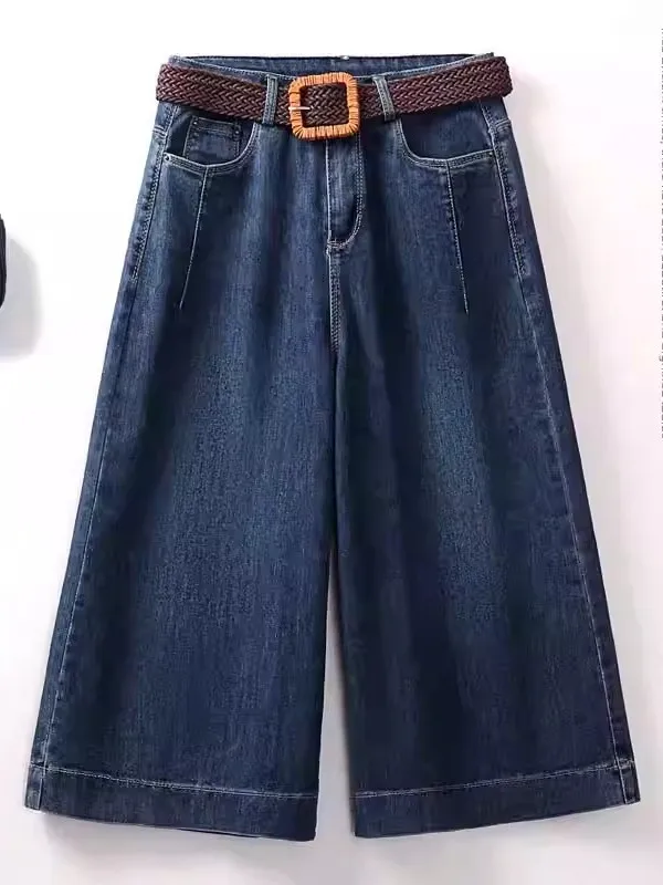 Slimming High Waist Wide Leg Jeans Shorts Women's Summer Thin Sixteen Shorts over Knee Loose Fit Premium Quality Denim Pants
Slimming High Waist Wide Leg Jeans Shorts Women's Summer Thin Sixteen Shorts over Knee Loose Fit Premium Quality Denim Pants