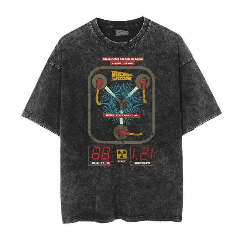 240G Blockbuster Back to the Future Sports Car Racing Movie Old Washed Short Sleeves
240G Blockbuster Back to the Future Sports Car Racing Movie Old Washed Short Sleeves