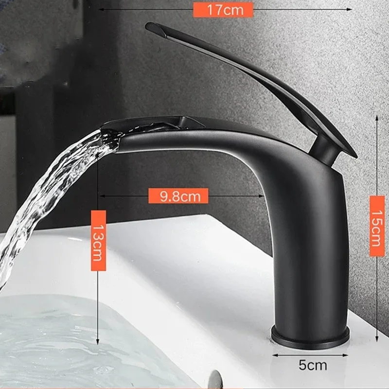 LIUYUE Black Brass Basin Faucets Tall/Low Bathroom Open Type Waterfall Mixer Tap for Cold Hot Water Sink Mixer Taps Torneira
LIUYUE Black Brass Basin Faucets Tall/Low Bathroom Open Type Waterfall Mixer Tap for Cold Hot Water Sink Mixer Taps Torneira