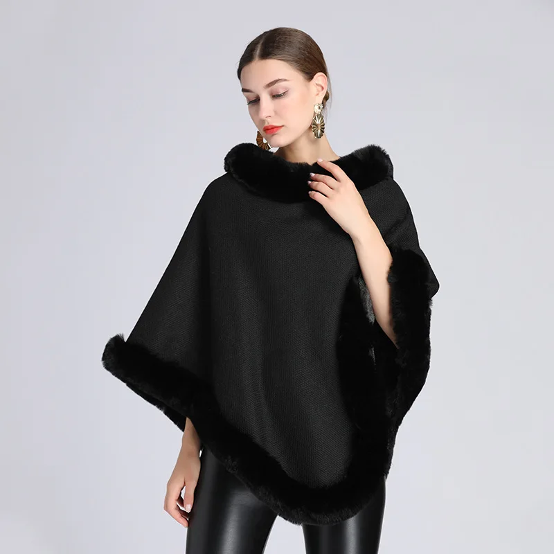 New Style Velvet Thickened Imitation Otter Rabbit Fur Collar Shawl Cape Loose Plus Large Size Knitted Pullover for Women
New Style Velvet Thickened Imitation Otter Rabbit Fur Collar Shawl Cape Loose Plus Large Size Knitted Pullover for Women