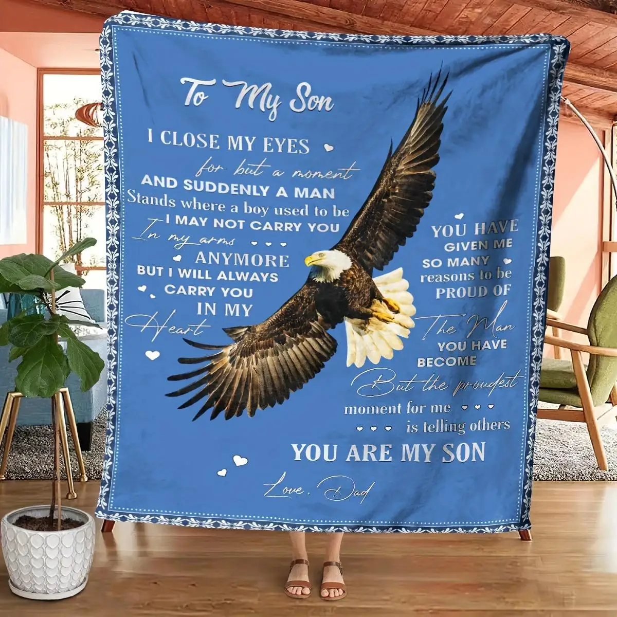 Eagle Print Blanket Soft and Comfortable Sofabed with Creative Text Letters for Sons - Unique Patterns That Warm All Seasons
Eagle Print Blanket Soft and Comfortable Sofabed with Creative Text Letters for Sons - Unique Patterns That Warm All Seasons