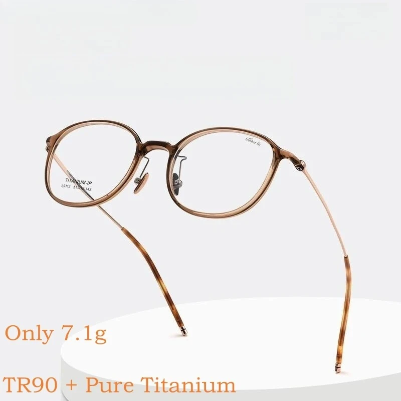 OLLYMURS Ultra-light Comfortable TR90 Pure PrescriptionTitanium Glasses Men Retro Round Optical Prescription Glasses Frame Women
OLLYMURS Ultra-light Comfortable TR90 Pure PrescriptionTitanium Glasses Men Retro Round Optical Prescription Glasses Frame Women