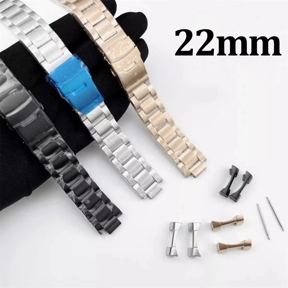 22mm Bracelet Silver/Rose Gold/Black Stainless Steel Watch Strap Butterfly Buckle Watchband for SKX007 Mechanical Watch
22mm Bracelet Silver/Rose Gold/Black Stainless Steel Watch Strap Butterfly Buckle Watchband for SKX007 Mechanical Watch