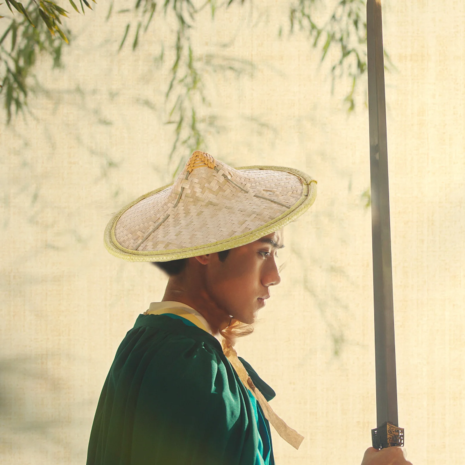 Bamboo Hats Adjustable Rope Cosplay Ninja Samurai Cone Straw Rice Farmer Khaki Japanese Oriental Child Stage Props Long Wear 
Bamboo Hats Adjustable Rope Cosplay Ninja Samurai Cone Straw Rice Farmer Khaki Japanese Oriental Child Stage Props Long Wear