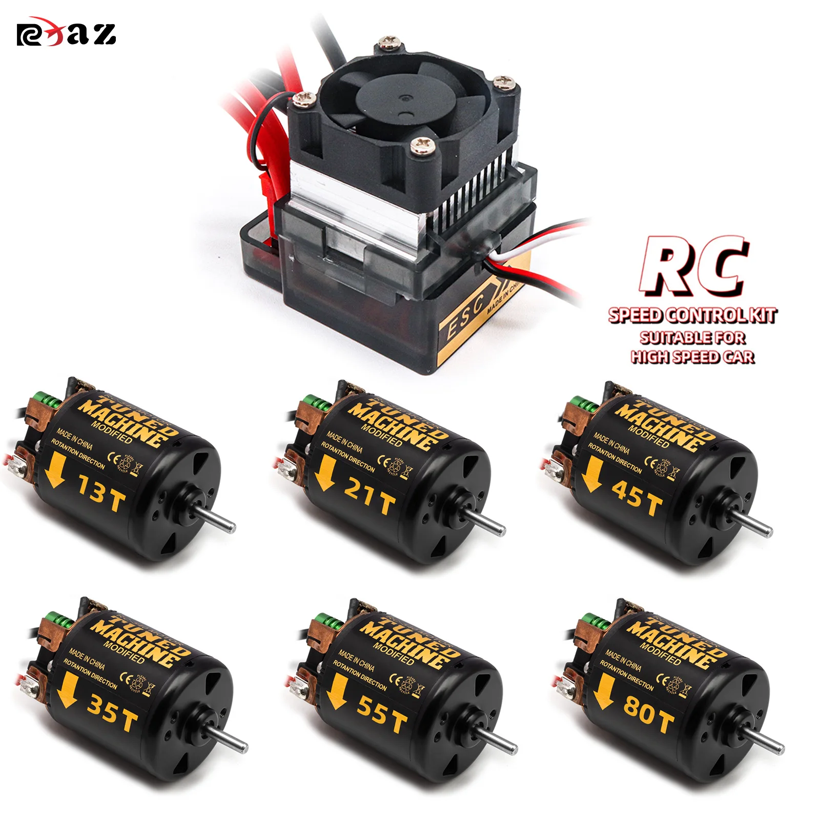 RCXAZ 540 Матовый двигатель Водонепроницаемый 13T-80T 320A Комплект ESC для 1/10 RC автомобиля Гусеничный осевой SCX10 AXI03007 90046 Redcat Gen8
RCXAZ 540 Матовый двигатель Водонепроницаемый 13T-80T 320A Комплект ESC для 1/10 RC автомобиля Гусеничный осевой SCX10 AXI03007 90046 Redcat Gen8