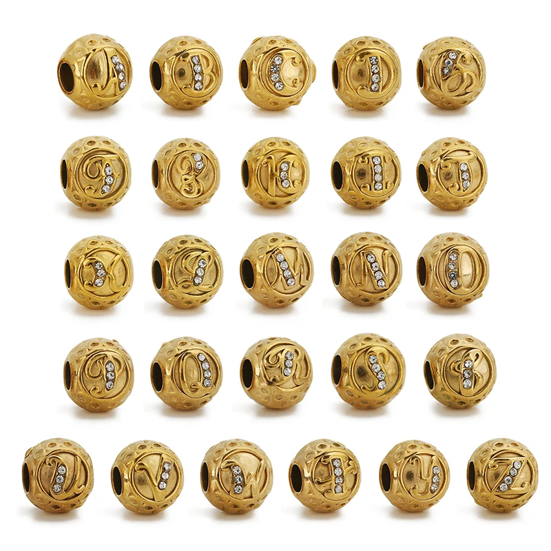 5pcs 11mm Stainless Steel Zircon Inlaid Alphabet Beads Charms Big Hole Letter Beads for Name Bracelets Jewelry Making yourself
5pcs 11mm Stainless Steel Zircon Inlaid Alphabet Beads Charms Big Hole Letter Beads for Name Bracelets Jewelry Making yourself