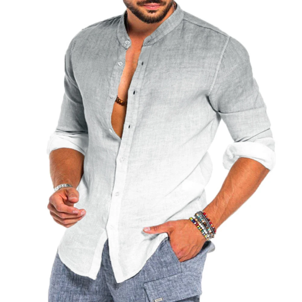 Men Casual Loose Gradient Shirt Long Sleeve Loose Blouse Button Down Shirts Tops
Men Casual Loose Gradient Shirt Long Sleeve Loose Blouse Button Down Shirts Tops