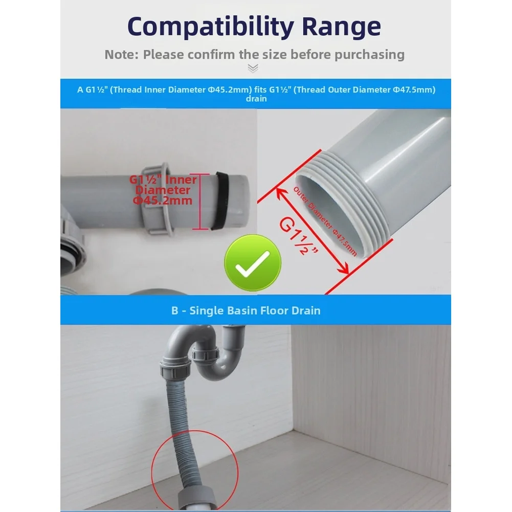 Сливная труба для кухонной мойки 45 мм с U-образным изгибом, защитой от запаха, задним сливом, фильтром-сеткой и шлангом для слива, сантехническая арматура
Сливная труба для кухонной мойки 45 мм с U-образным изгибом, защитой от запаха, задним сливом, фильтром-сеткой и шлангом для слива, сантехническая арматура