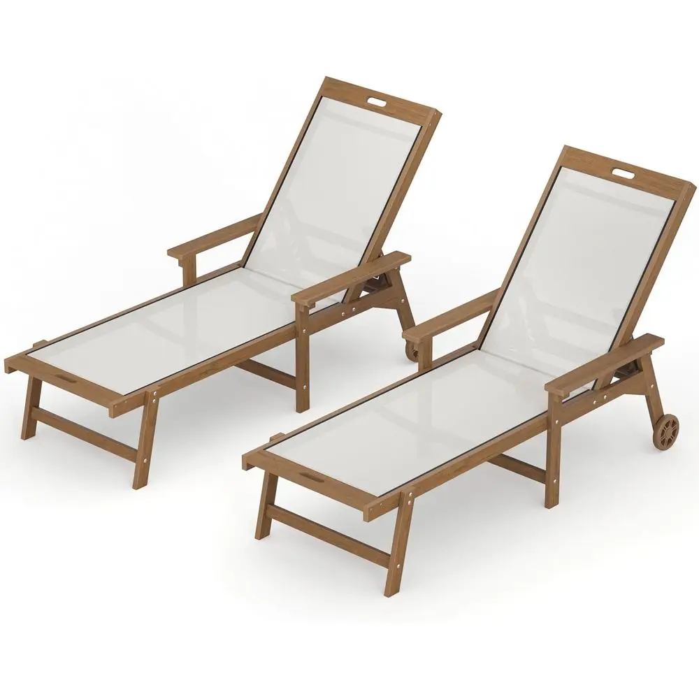 2-Piece Outdoor Chaise Lounge Set with HDPE Wicker, 5-Position Adjustable Backrest, Wheels for Poolside Relaxation
2-Piece Outdoor Chaise Lounge Set with HDPE Wicker, 5-Position Adjustable Backrest, Wheels for Poolside Relaxation