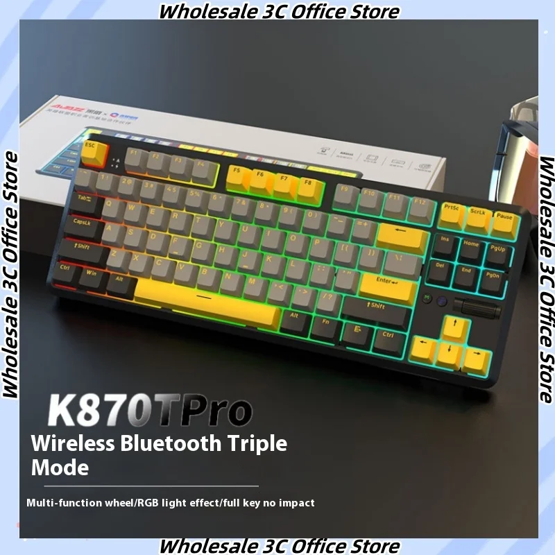 Клавиатура Ajazz K870tpro Беспроводная механическая, 2,4g, Bluetooth, 3 режима
Клавиатура Ajazz K870tpro Беспроводная механическая, 2,4g, Bluetooth, 3 режима