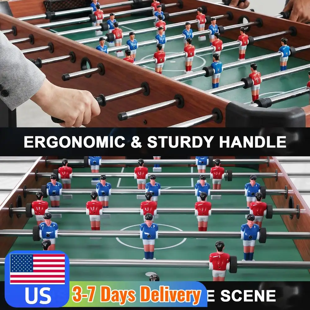 47 Inch Foosball Table with Score Keeper Classic Indoor Soccer Game with Counterbalanced & Uniformed Men for Home Family Adults
47 Inch Foosball Table with Score Keeper Classic Indoor Soccer Game with Counterbalanced & Uniformed Men for Home Family Adults