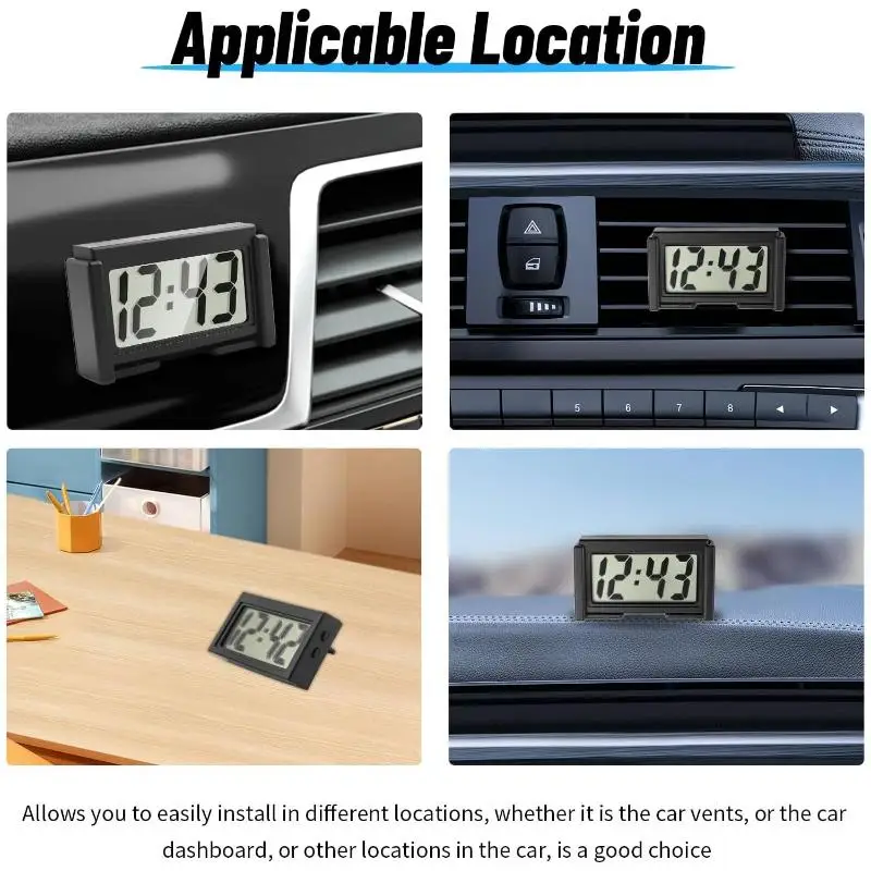 1PCS Black Mini Digital Clock Large Screen Car Dashboard Electronic Clock Self-adhesive Mini Clock Car Clock For Truck Dashboard
1PCS Black Mini Digital Clock Large Screen Car Dashboard Electronic Clock Self-adhesive Mini Clock Car Clock For Truck Dashboard