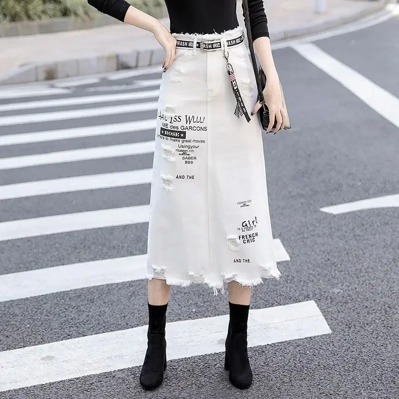 Waist White Female Jeans Skirts Y2k Vintage Streetwear A Line Korean Style Aesthetic Midi Ripped Chubby Women's Denim Skirt High
Waist White Female Jeans Skirts Y2k Vintage Streetwear A Line Korean Style Aesthetic Midi Ripped Chubby Women's Denim Skirt High