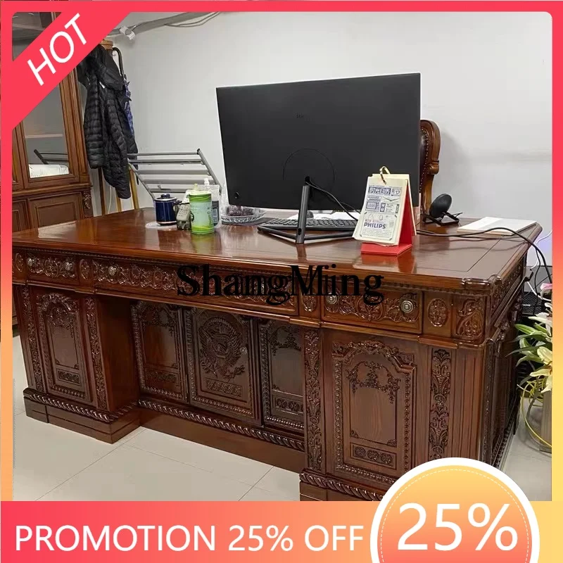 Роскошный офисный стол SM Home из массива дерева, президентский стол, письменный стол с гравировкой
Роскошный офисный стол SM Home из массива дерева, президентский стол, письменный стол с гравировкой