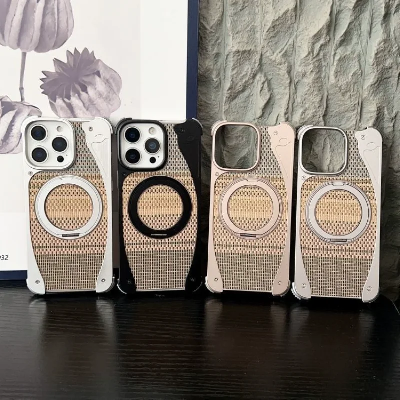 Suitable for iPhone 16 ProMax metal phone case rotating magnetic bracket Apple 15 Pro trend
Suitable for iPhone 16 ProMax metal phone case rotating magnetic bracket Apple 15 Pro trend