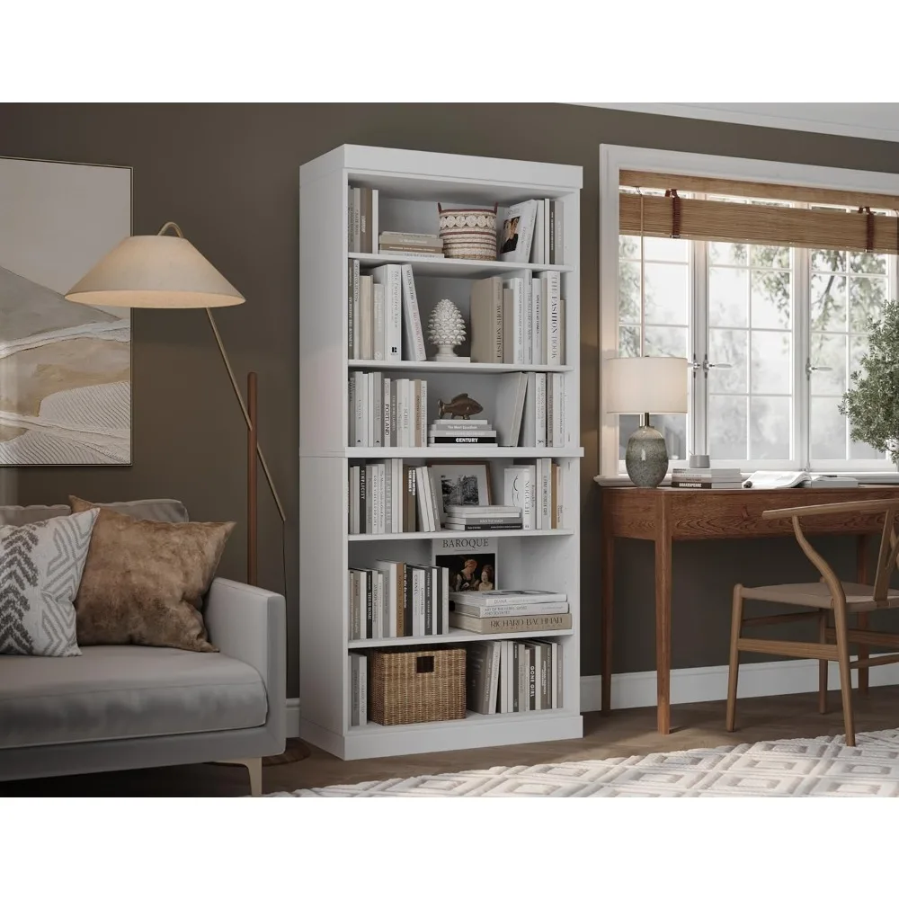 100% Solid Wood 6-Shelf Bookcase, White, 32" w x 72" h, Renewable Eco-Friendly Pine, Made in Brazil
100% Solid Wood 6-Shelf Bookcase, White, 32" w x 72" h, Renewable Eco-Friendly Pine, Made in Brazil