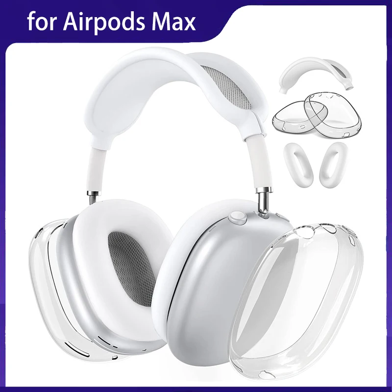 For Airpods Max Case Cover Soft Silicone TPU Cases for Airpods Max Transparent Shell Anti-dust Protective Funda 
For Airpods Max Case Cover Soft Silicone TPU Cases for Airpods Max Transparent Shell Anti-dust Protective Funda