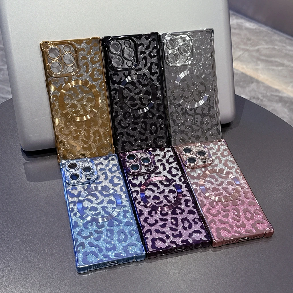Fashion Plating Leopard Print Gradient Glitter Cardboard Rectangle Magnetic Phone Cover Case for iPhone 16 15 14 13 Pro Max Plus
Fashion Plating Leopard Print Gradient Glitter Cardboard Rectangle Magnetic Phone Cover Case for iPhone 16 15 14 13 Pro Max Plus