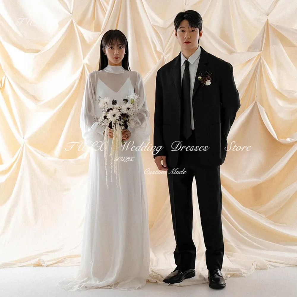 TULX Elegant Organza A line Wedding Photo Shoot Dress High Neck Long Sleeve Korea Bridal Gowns Floor Length 웨딩드레스 Customized
TULX Elegant Organza A line Wedding Photo Shoot Dress High Neck Long Sleeve Korea Bridal Gowns Floor Length 웨딩드레스 Customized
