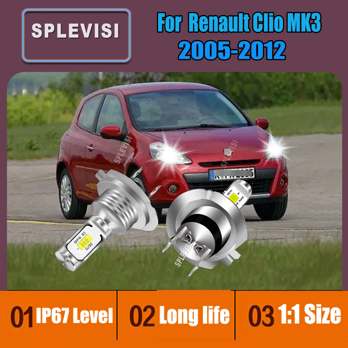H7 White Auto Headlight High Bulb CSP Headlamp Energy Saving For Renault Clio MK3 2005 2006 2007 2008 2009 2010 2011 2012
H7 White Auto Headlight High Bulb CSP Headlamp Energy Saving For Renault Clio MK3 2005 2006 2007 2008 2009 2010 2011 2012