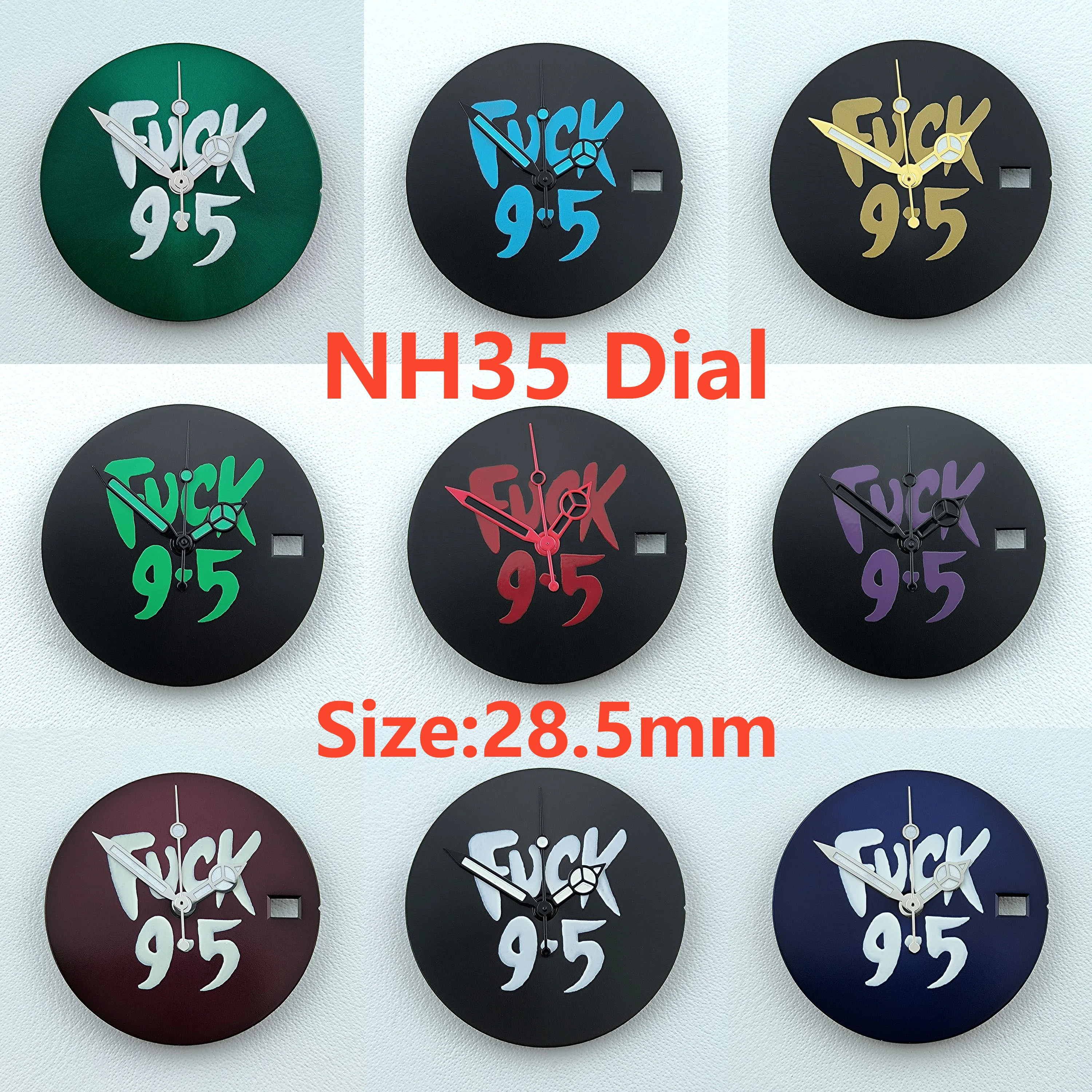 New 28.5mm NH35 dial Custom logo No luminous Dial watch dial suitable for NH35 NH36 movement watch accessories repair tools
New 28.5mm NH35 dial Custom logo No luminous Dial watch dial suitable for NH35 NH36 movement watch accessories repair tools