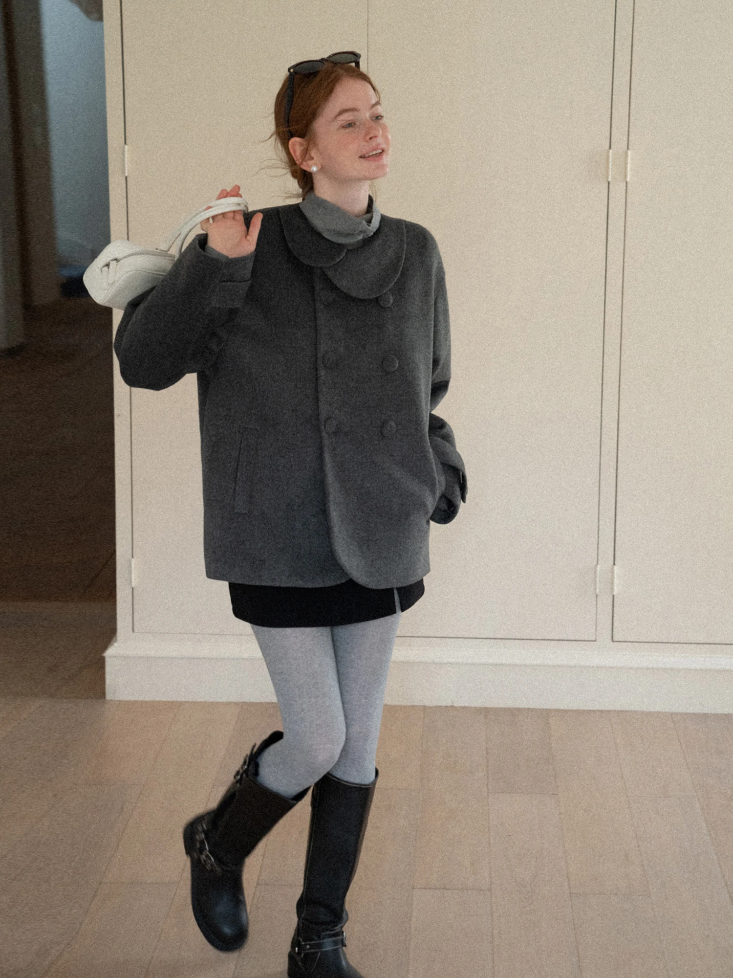 Asymmetric Design Loose Short Jacket Winter Deep Grey High-End Feeling Women's Fashion Outerwear Straight Hem Long Sleeve
Asymmetric Design Loose Short Jacket Winter Deep Grey High-End Feeling Women's Fashion Outerwear Straight Hem Long Sleeve