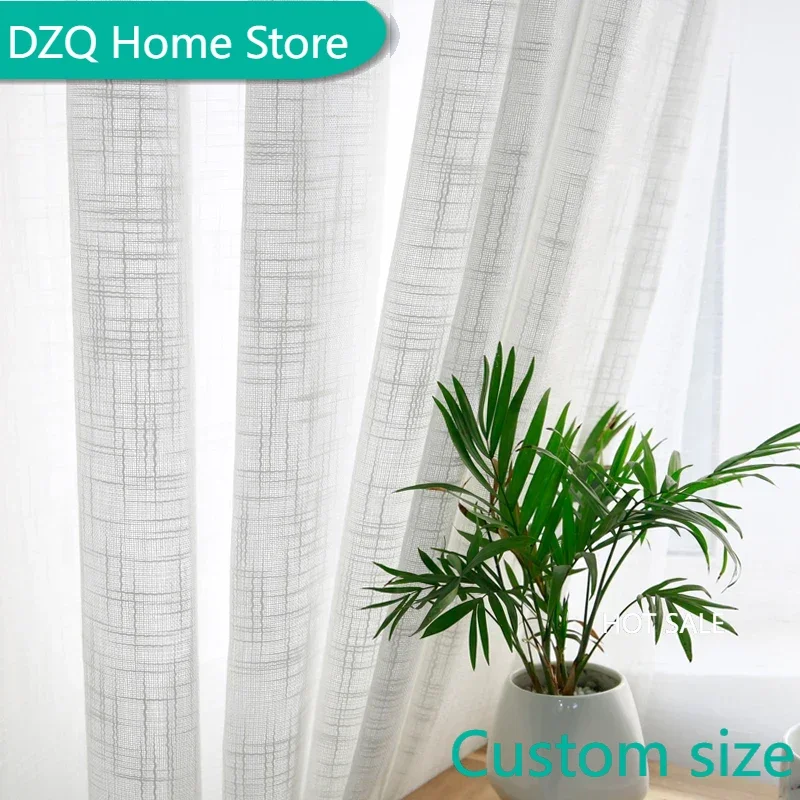 Modern White cotton linen sheer curtains for bedroom living room curtains for study curtain living room custom curtain tulle
Modern White cotton linen sheer curtains for bedroom living room curtains for study curtain living room custom curtain tulle