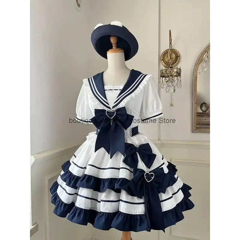 Sweet Cute JK Uniform Dress Sweet Gentle Girly Lolita Dress Lolita Navy Academy Style Color Block Waist Puff Dress
Sweet Cute JK Uniform Dress Sweet Gentle Girly Lolita Dress Lolita Navy Academy Style Color Block Waist Puff Dress