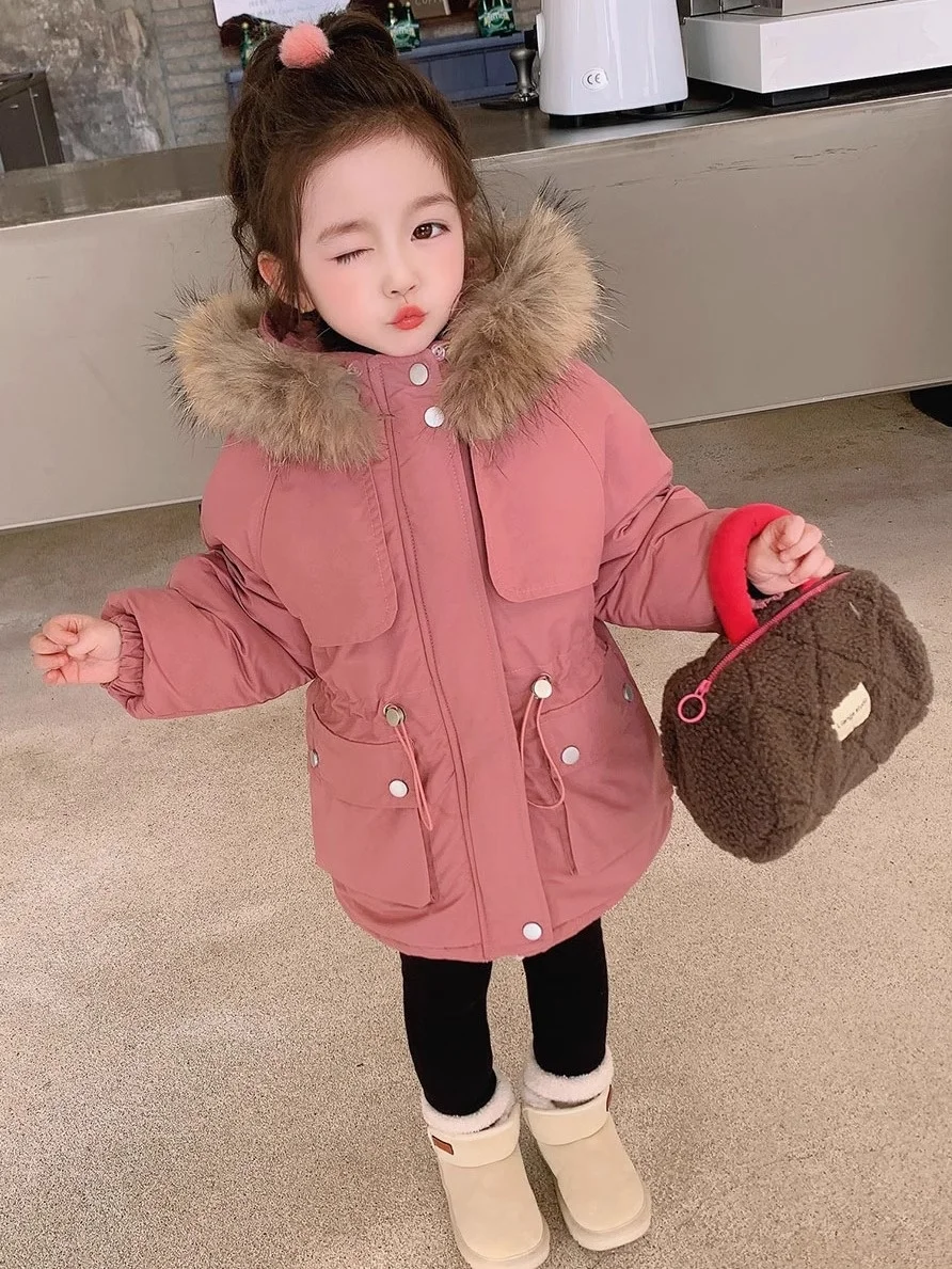 Thiened парка для девочек, зимнее модное пальто средней длины на подкладке, зимняя верхняя одежда для маленьких девочек, модная одежда для поездок на работу
Thiened парка для девочек, зимнее модное пальто средней длины на подкладке, зимняя верхняя одежда для маленьких девочек, модная одежда для поездок на работу
