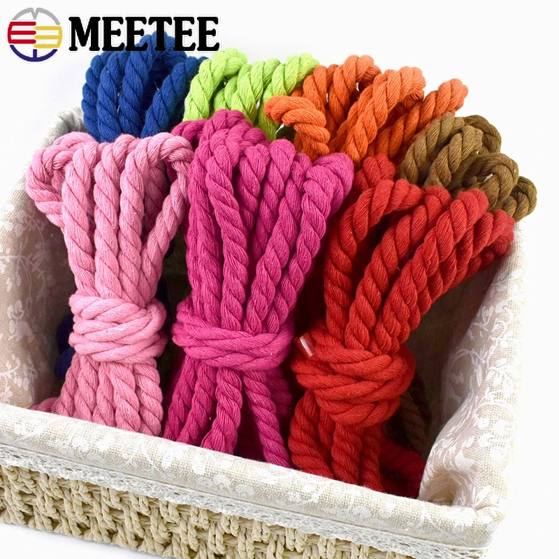 5/10M 8mm 3 Shares Twisted Cotton Cords Woven Braid Macrame Rope Bag Cords Home Decor Drawstring Ropes DIY Sewing Accessories
5/10M 8mm 3 Shares Twisted Cotton Cords Woven Braid Macrame Rope Bag Cords Home Decor Drawstring Ropes DIY Sewing Accessories