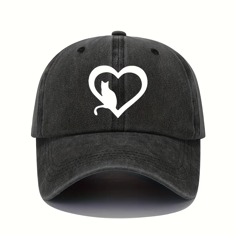 Kitten print baseball cap retro lightweight washed hat adjustable women's sun protection hat suitable for all seasons
Kitten print baseball cap retro lightweight washed hat adjustable women's sun protection hat suitable for all seasons