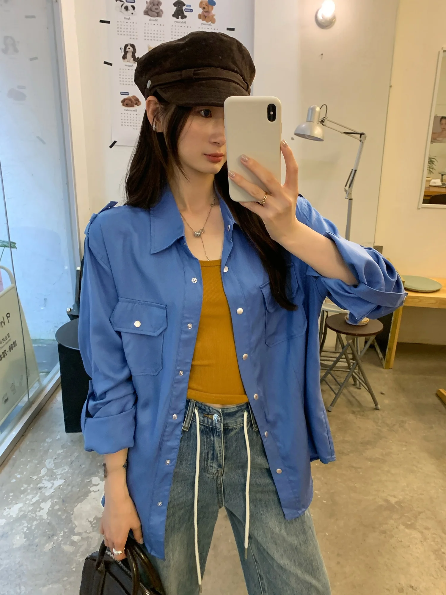 Laceel Lyocell Long Sleeve Shirt Jacket Women's Loose Fit Collar Lazy Style Autumn New Fashion Small Top Quality Pure Color
Laceel Lyocell Long Sleeve Shirt Jacket Women's Loose Fit Collar Lazy Style Autumn New Fashion Small Top Quality Pure Color