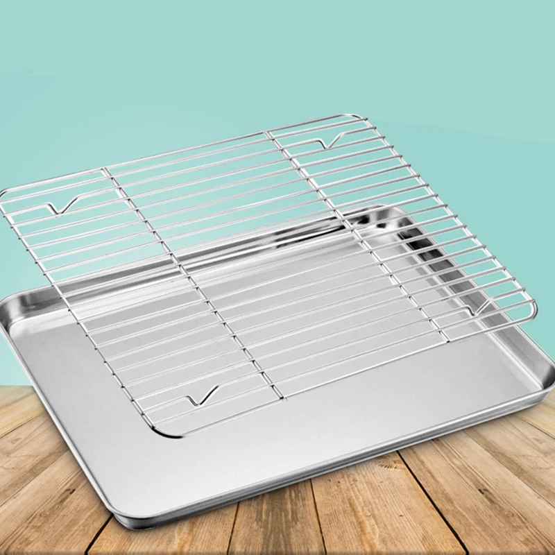 Stainless Steel Flat Bottom Square Plate Cold Noodle Steamer Plate Baking Oven Drainage Oil Filtering Mesh Rack Barbecue Plate
Stainless Steel Flat Bottom Square Plate Cold Noodle Steamer Plate Baking Oven Drainage Oil Filtering Mesh Rack Barbecue Plate