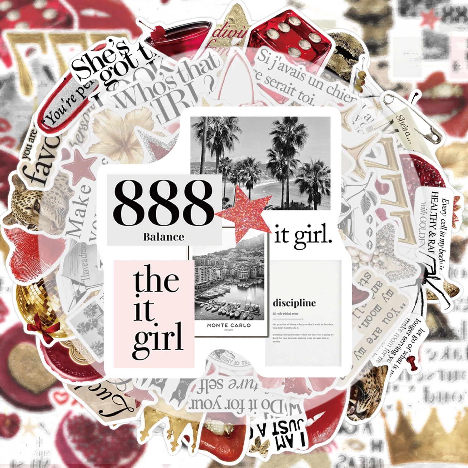 50 Pieces of Gold and Red Series Graffiti Stickers, Suitable for Decorating Water Bottles, Laptops, Mobile Phones, Suitcases, Skateboards, Guitars, Gift Boxes, and Party Decorations
50 Pieces of Gold and Red Series Graffiti Stickers, Suitable for Decorating Water Bottles, Laptops, Mobile Phones, Suitcases, Skateboards, Guitars, Gift Boxes, and Party Decorations