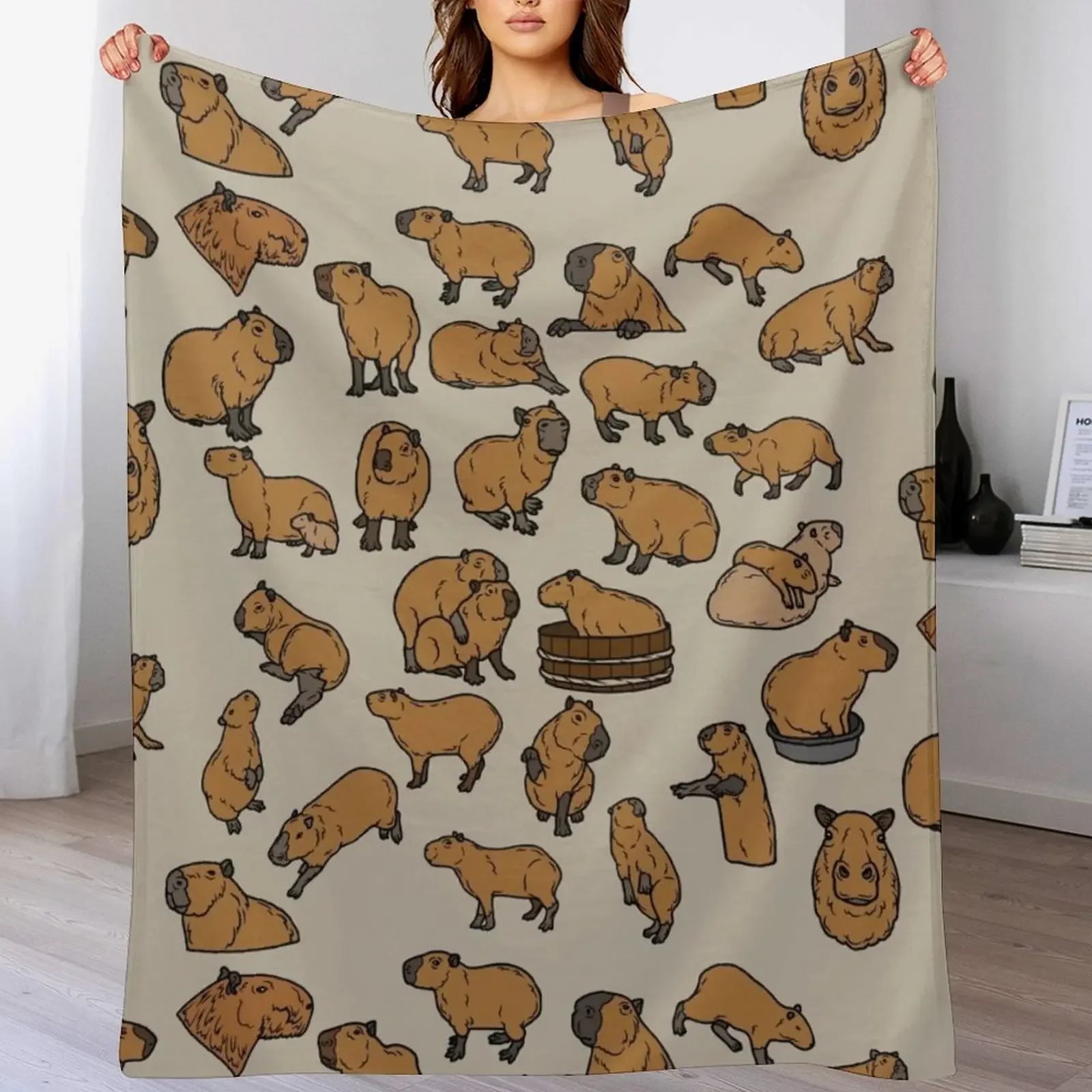 Never Enough Capybaras Throw Blanket Lightweight Warm Blanket for Indoor Outdoor Use
Never Enough Capybaras Throw Blanket Lightweight Warm Blanket for Indoor Outdoor Use