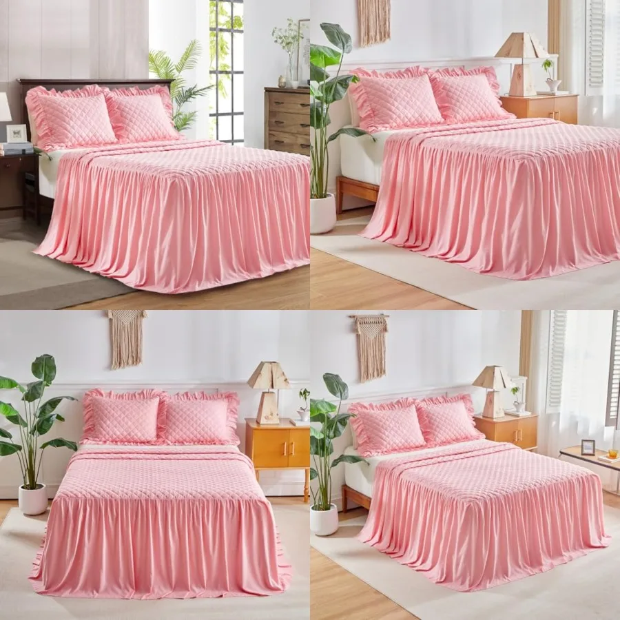Ruffle Skirt Bedspread Set - 30" Long Drop - Vintage Chic Ruffled Summer Coverlet Bed Spreads Quilt Boho Bedding Farmhouse Styl
Ruffle Skirt Bedspread Set - 30" Long Drop - Vintage Chic Ruffled Summer Coverlet Bed Spreads Quilt Boho Bedding Farmhouse Styl