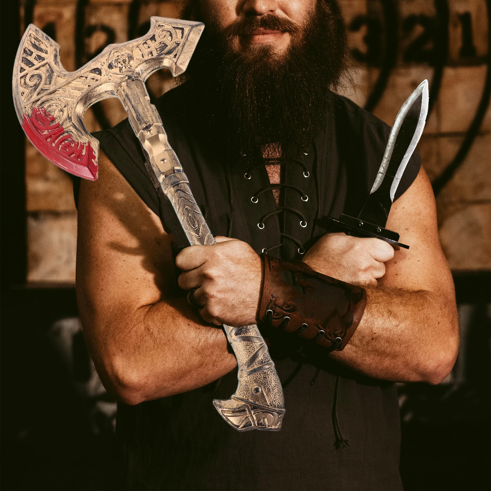 Authentic Medieval Viking Prop Halloween Cosplay Stage Party Performance Lightweight Fake Costume Accessories Decorations Supple
Authentic Medieval Viking Prop Halloween Cosplay Stage Party Performance Lightweight Fake Costume Accessories Decorations Supple