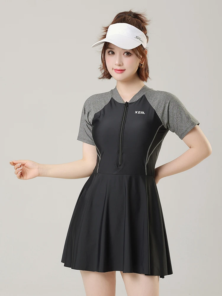 Conservative plus Size Swimsuit for Women Elegant Style High Elasticity Nylon Fabric with Drawstring Chest Pad
Conservative plus Size Swimsuit for Women Elegant Style High Elasticity Nylon Fabric with Drawstring Chest Pad