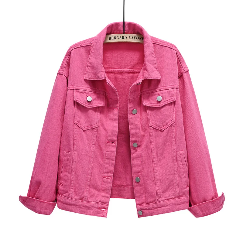 Fashion Colored Washed Denim Jacket Women Oversize Loose Jean Coat Streetwear Cotton Short Outerwear Casual Lady Spring Autumn
Fashion Colored Washed Denim Jacket Women Oversize Loose Jean Coat Streetwear Cotton Short Outerwear Casual Lady Spring Autumn