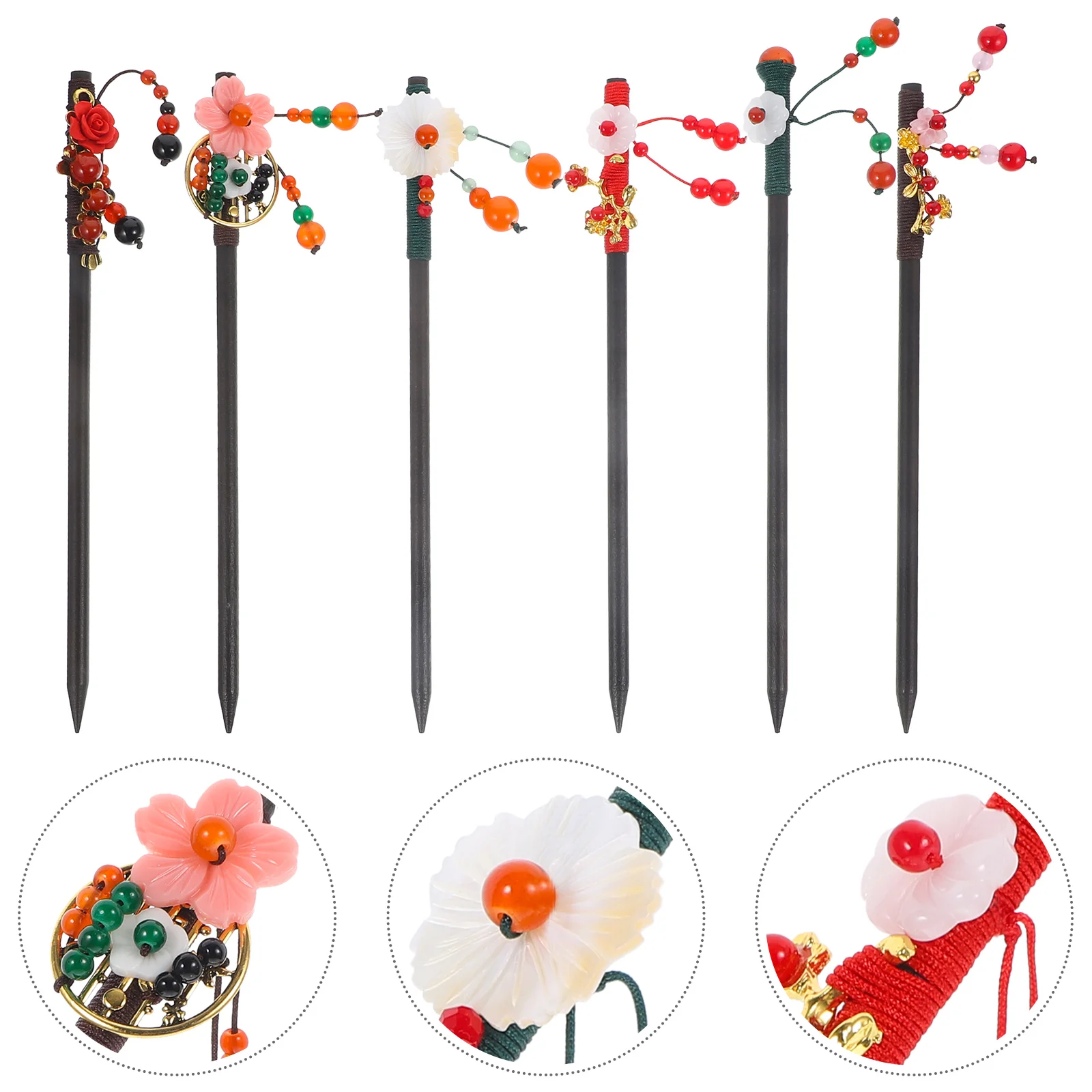 6 Pcs Hairpin Bun Tassel Sticks Chinese Accessories for Buns Vintage Flower Chopsticks
6 Pcs Hairpin Bun Tassel Sticks Chinese Accessories for Buns Vintage Flower Chopsticks