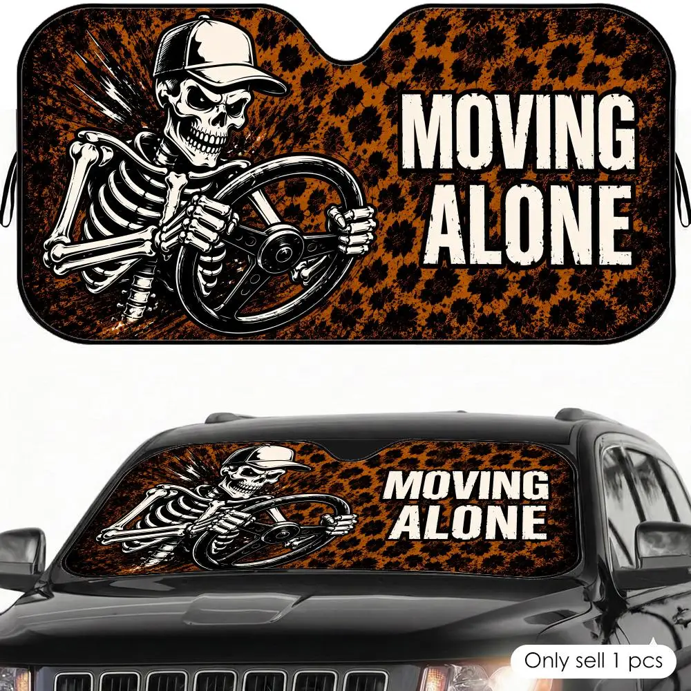 Rebellious Skeleton MOVING ALONE Sun Visor Car Windshield Sunshade UV Protection Reflective Foldable Heat Insulation Cover
Rebellious Skeleton MOVING ALONE Sun Visor Car Windshield Sunshade UV Protection Reflective Foldable Heat Insulation Cover