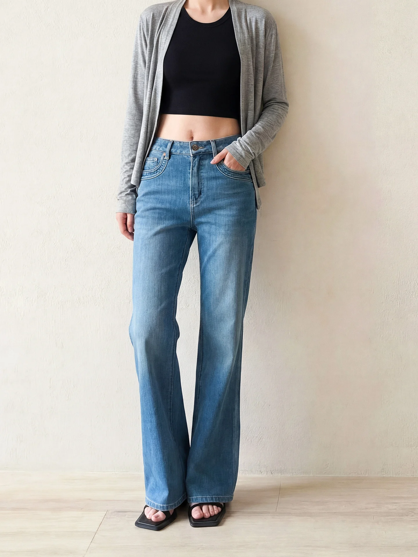 GUS Summer Soft Elastic Lyocell Cotton Bell Bottom Jeans Vintage Washed Blue Denim Pants Women's Slim Fit Natural Waist Jeans
GUS Summer Soft Elastic Lyocell Cotton Bell Bottom Jeans Vintage Washed Blue Denim Pants Women's Slim Fit Natural Waist Jeans