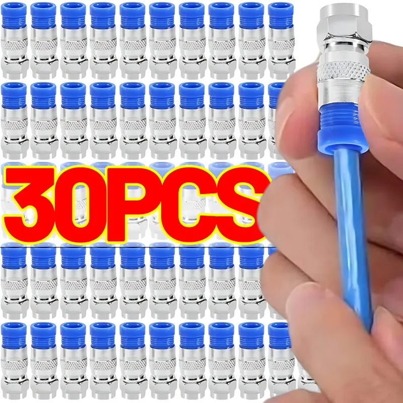 5/30x Anti Corrosion Stainless Steel Compression Connector Rg6 F Type Connector for Digital Audio Video Broadband Internet Cable
5/30x Anti Corrosion Stainless Steel Compression Connector Rg6 F Type Connector for Digital Audio Video Broadband Internet Cable