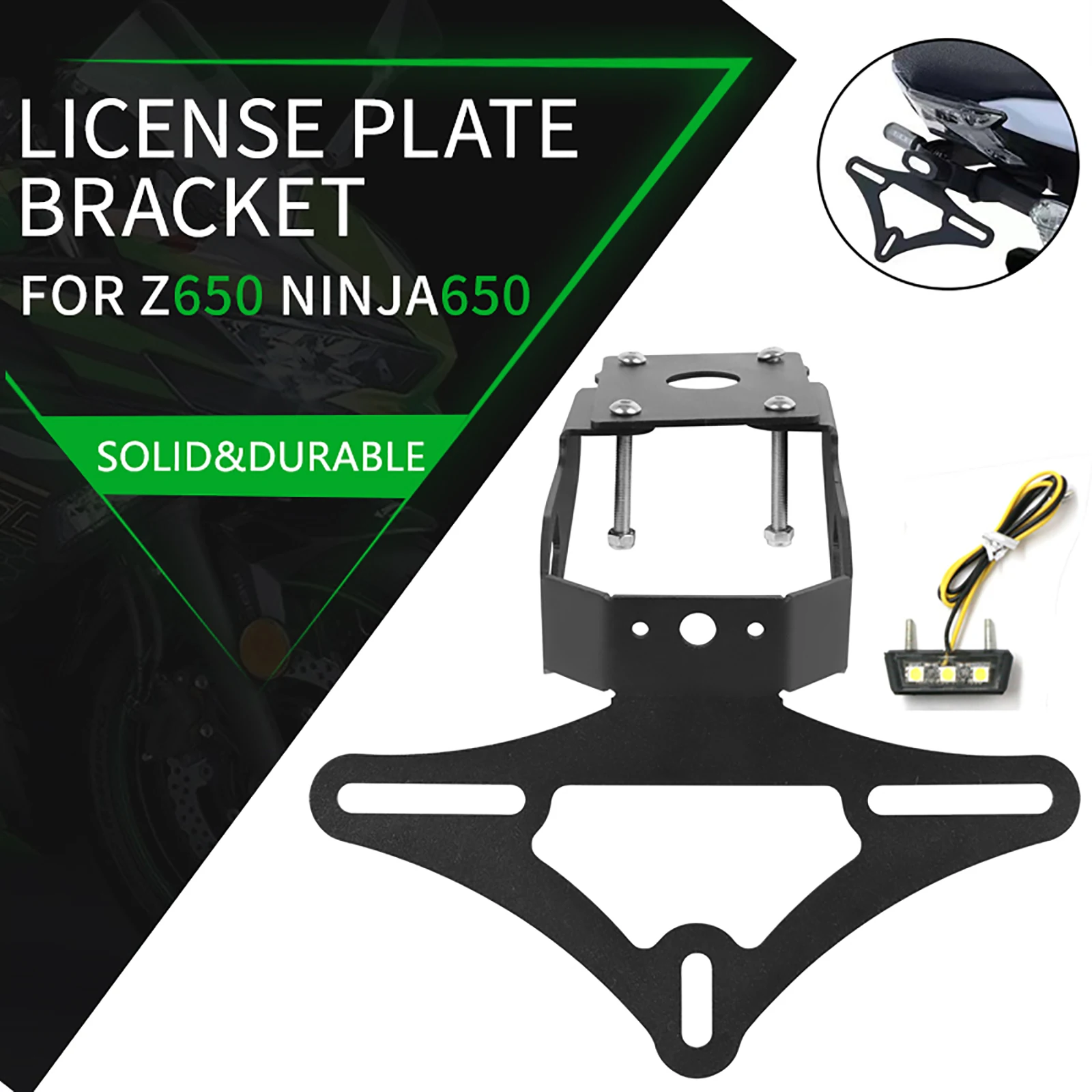 Motorcycle NINJA650 Z 650 Tail Tidy Rear License Plate Holder With Led Light For KAWASAKI NINJA 650 Z650 2017-2022
Motorcycle NINJA650 Z 650 Tail Tidy Rear License Plate Holder With Led Light For KAWASAKI NINJA 650 Z650 2017-2022