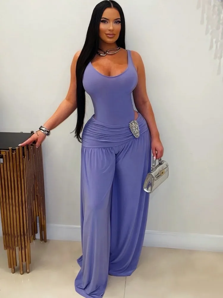 Solid Color Women Jumpsuits For Summer Autumn Sleeveless Loose Fashion Streetwear Overalls Wide Leg Pants Trousers 2026
Solid Color Women Jumpsuits For Summer Autumn Sleeveless Loose Fashion Streetwear Overalls Wide Leg Pants Trousers 2026