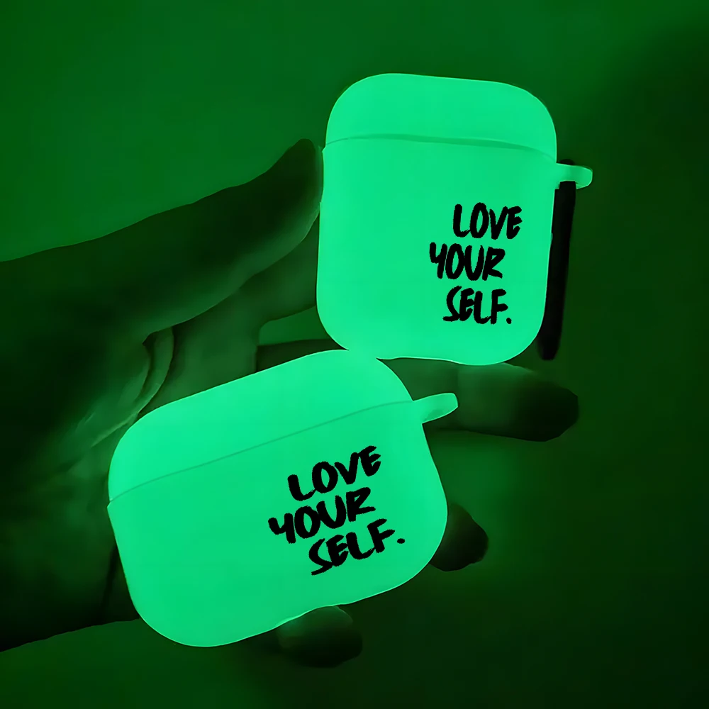 Art Love Text Night Light Luminous Silicone Earbuds Case for AirPods 4/3/2/1 Earphone Case For AirPods Pro3/Pro2/Pro Soft Cover
Art Love Text Night Light Luminous Silicone Earbuds Case for AirPods 4/3/2/1 Earphone Case For AirPods Pro3/Pro2/Pro Soft Cover