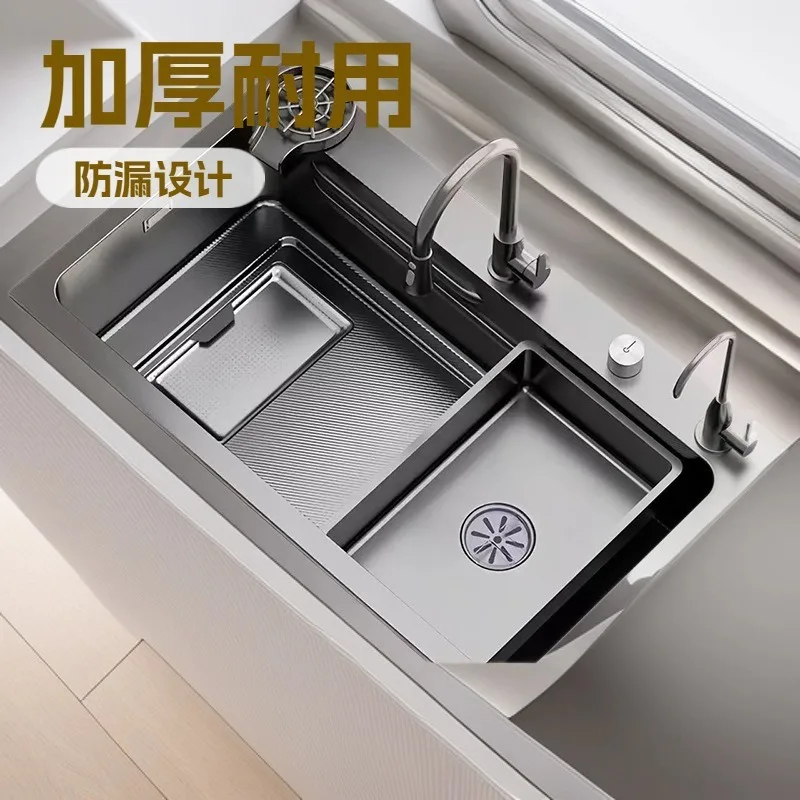 SUS304 stainless steel slag water large single thickened 5.0 household kitchen vegetable basin dish sink
SUS304 stainless steel slag water large single thickened 5.0 household kitchen vegetable basin dish sink